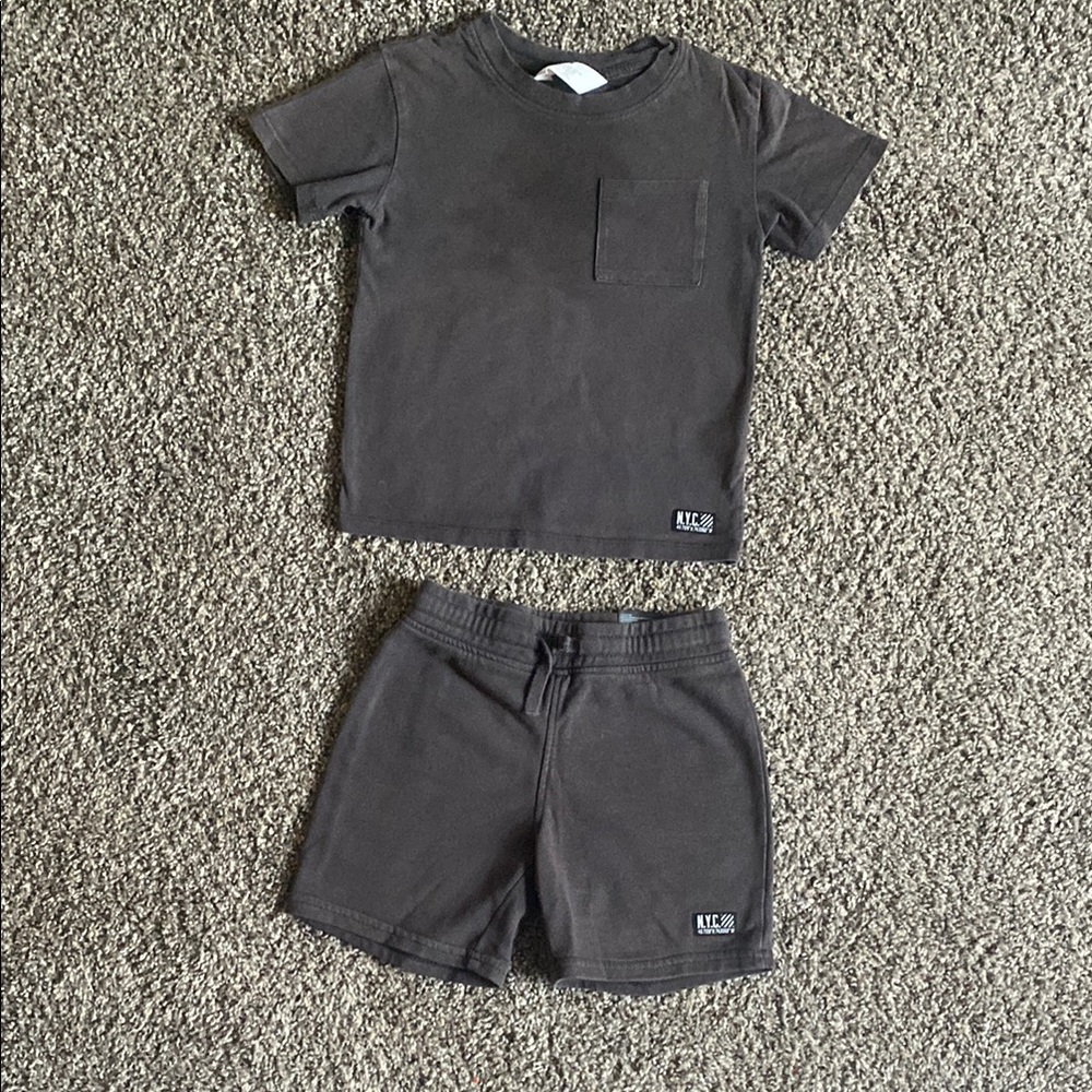 H&M Kids Matching Set in Dark Gray